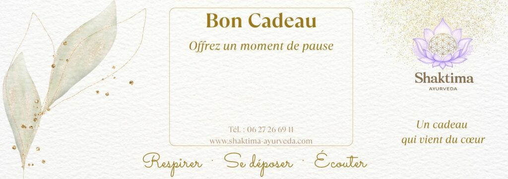 Carte cadeau pour massage et soin ayurvédique à Albi – Shaktima Ayurveda